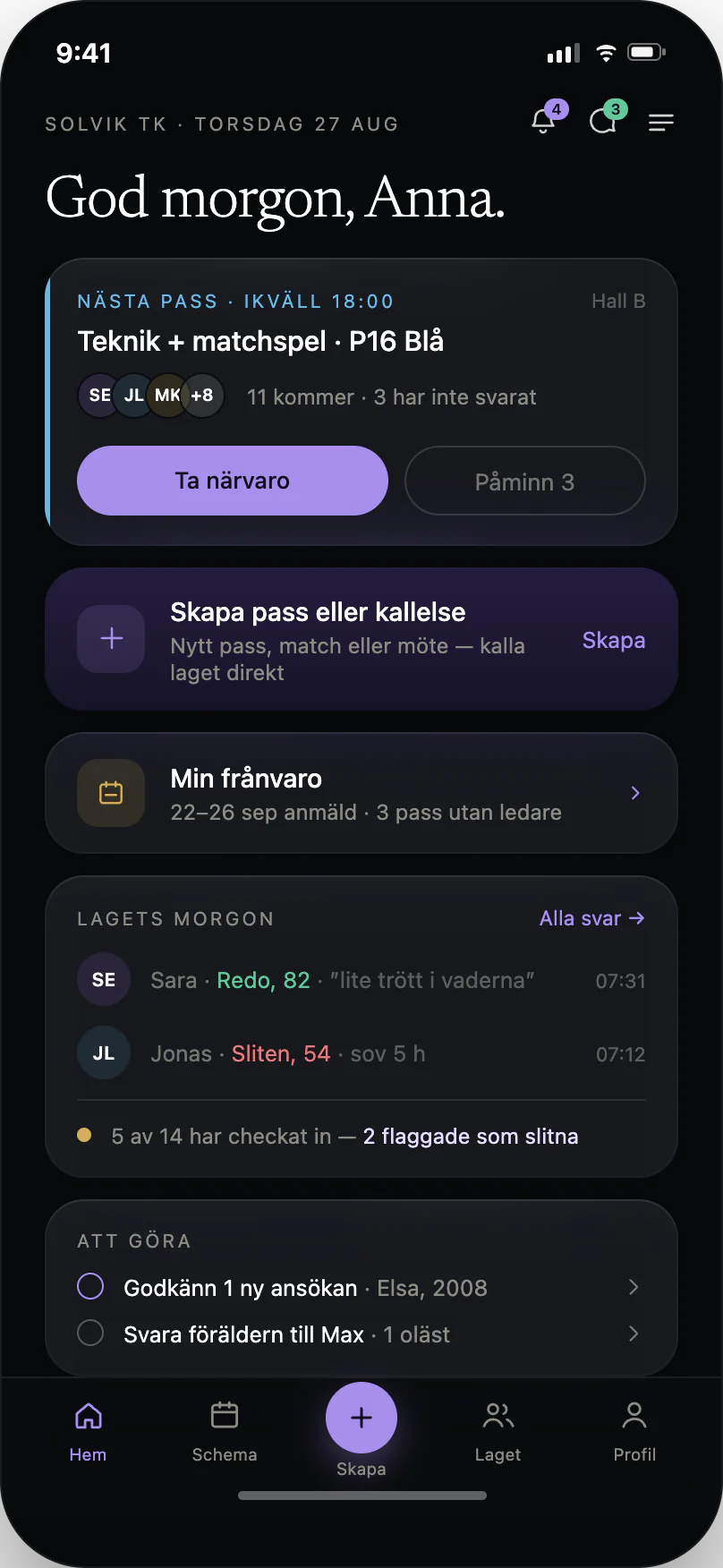 Tränarens hem i MOVR
