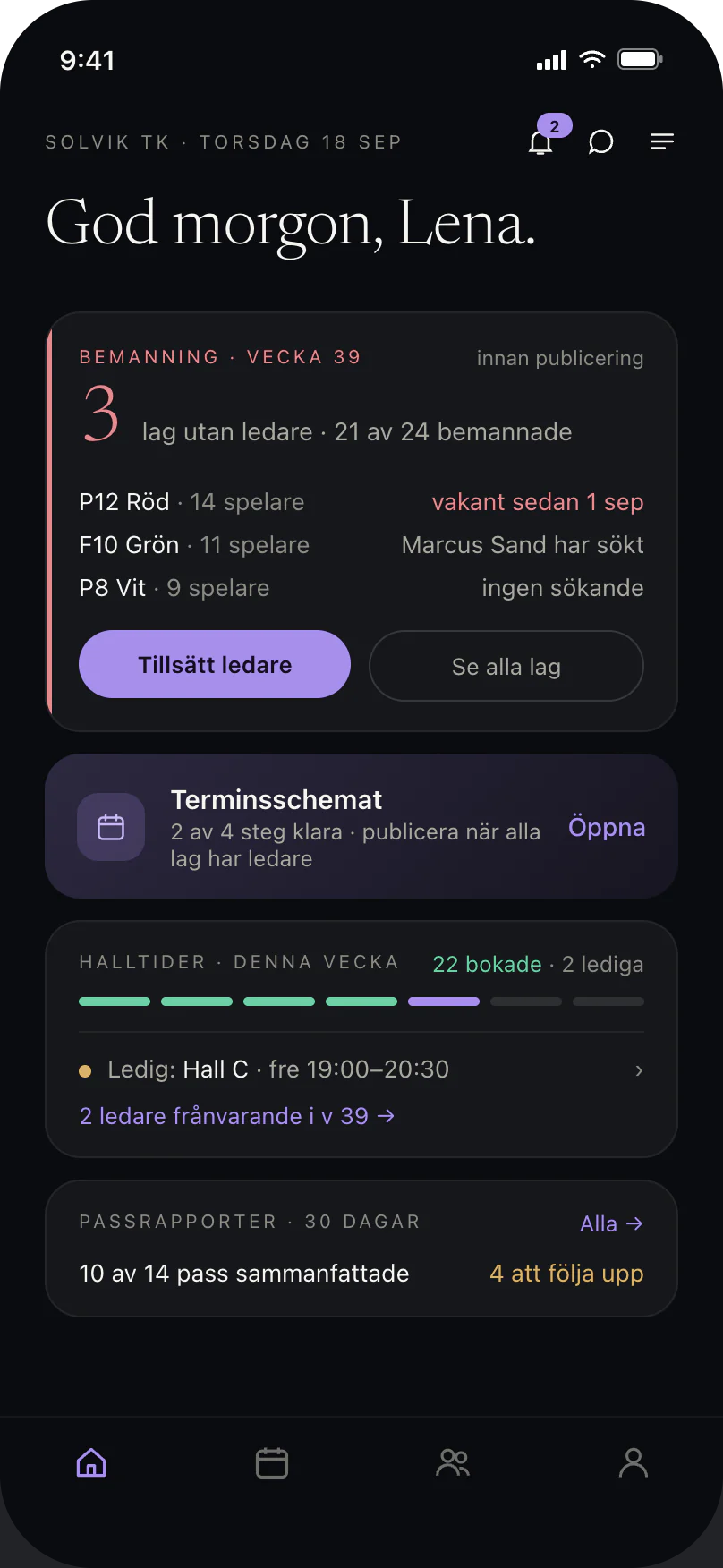 Träningschefens hem i MOVR